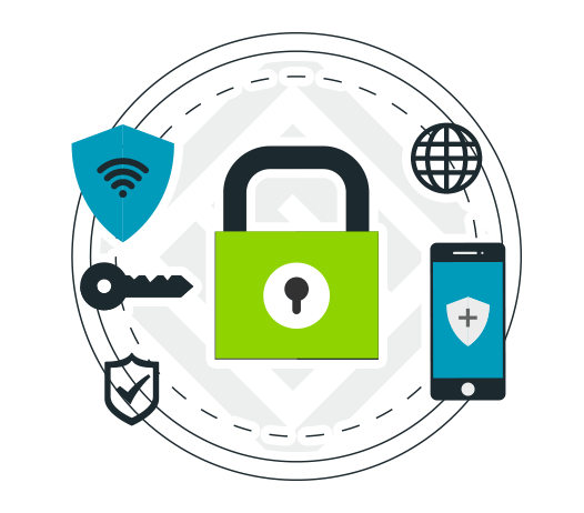 ภาพประกอบ Web Security มีสัญลักษณ์ล็อกบนหน้าจอคอมพิวเตอร์และไอคอนเครือข่าย ตอกย้ำความปลอดภัยไซเบอร์บนแพลตฟอร์ม afb1188